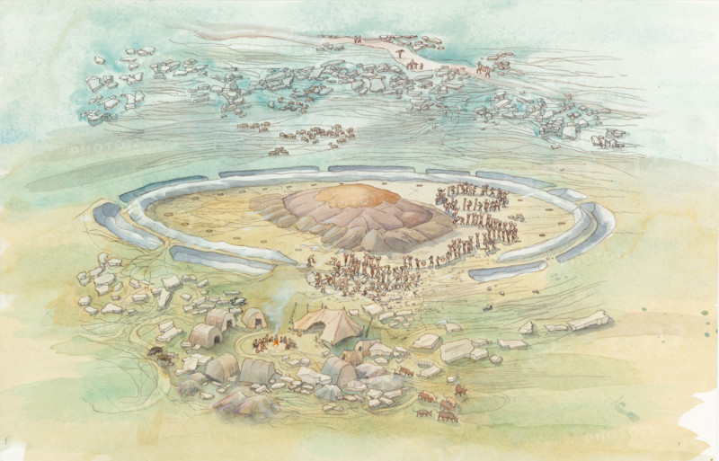Silbury Hill, Wiltshire, 2010.  Creator: Judith Dobie.