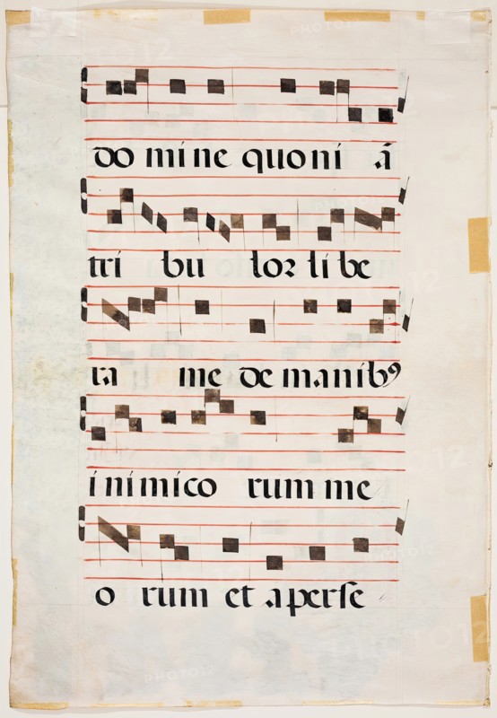 Choral Leaf: Text with Musical Notation, possibly between 17th and 18th century. Creator: Unknown.