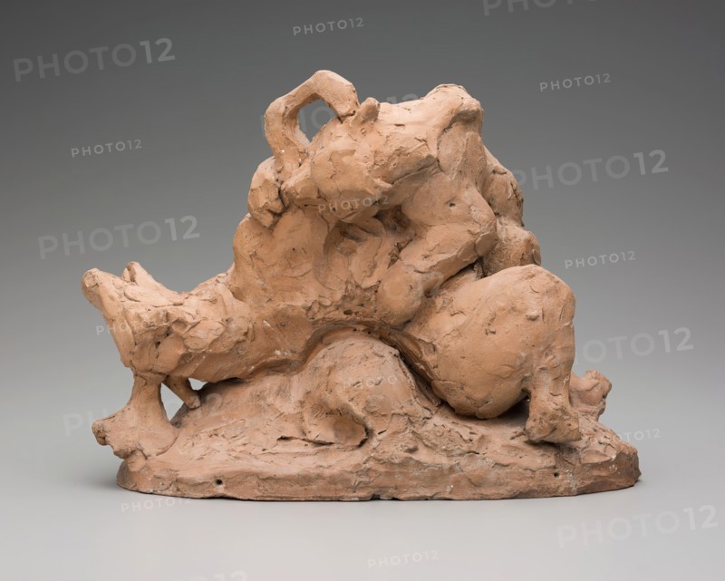 Bear Overpowering a Deer, between 1830 and 1838. Creator: Antoine-Louis Barye.