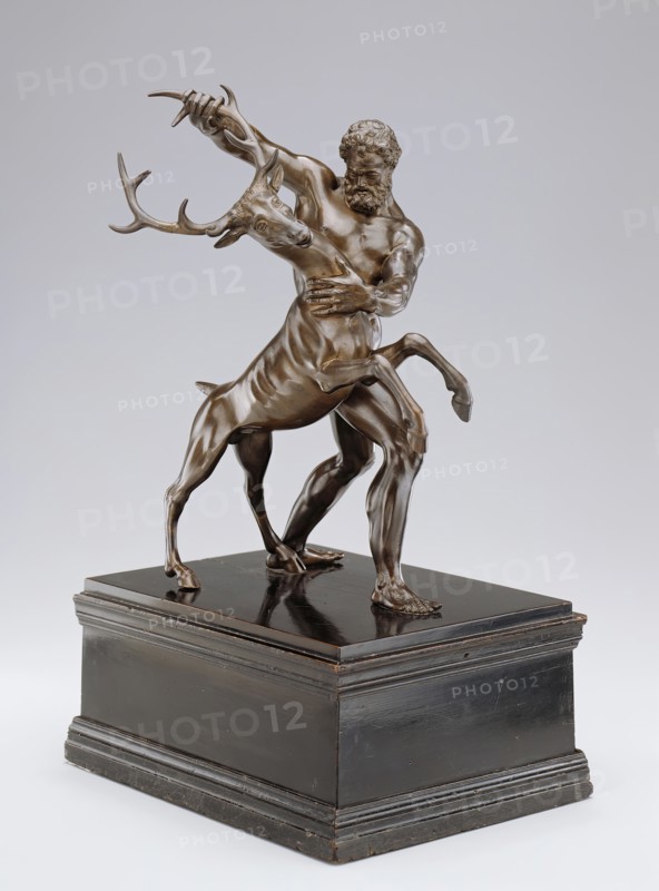 Hercules and the Arcadian Stag, early 17th century. Creator: Antonio Susini.
