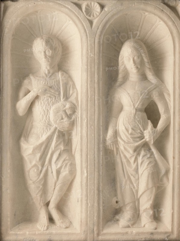 Saint John the Baptist and Saint Catherine of Alexandria, late 15th or early 16th century. Creator: Tommaso Rodari.