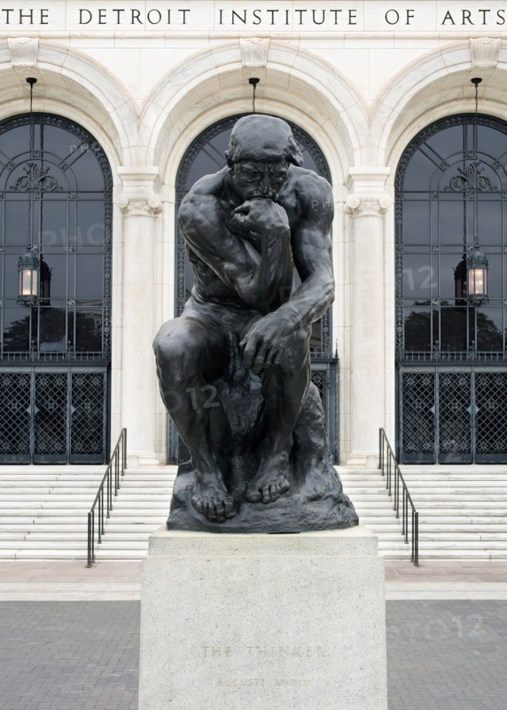 The Thinker, modelled and cast in 1903. Creators: Auguste Rodin, Alexis Rudier Foundry.