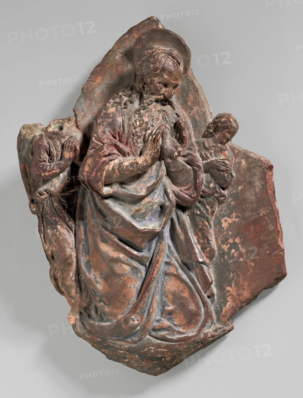 God the Father with Two Angels, c1489. Creator: Benedetto da Maiano.