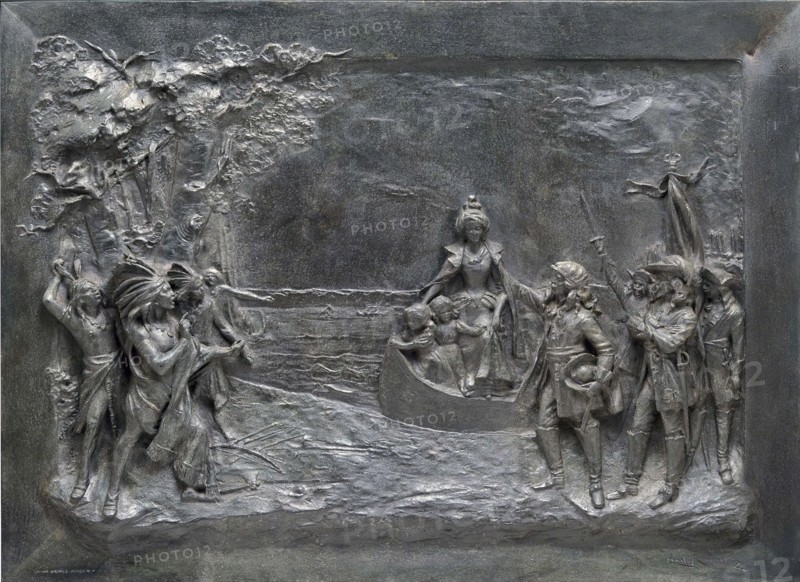 Madame de la Mothe Cadillac Memorial Tablet, c1903. Creator: Carlo Romanelli.