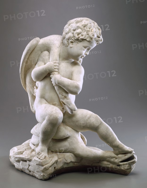 Putto and Two Geese, c.between 1550 and 1560. Creator: Circle of Niccolò Tribolo.