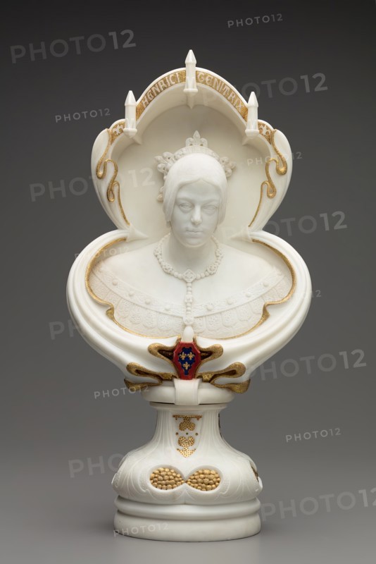 Portrait bust of Marie-Caroline de Bourbon-Sicile, Duchesse de Berry, 1840. Creator: Félicie de Fauveau.