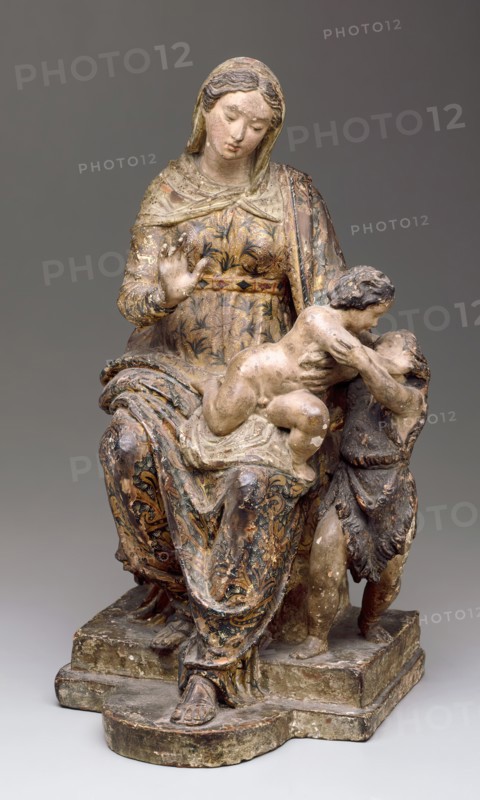 Madonna and Child and the Young St. John, mid or late 16th century. Creators: Virgin Mary, Jesus Christ, Antonio Calcagni.