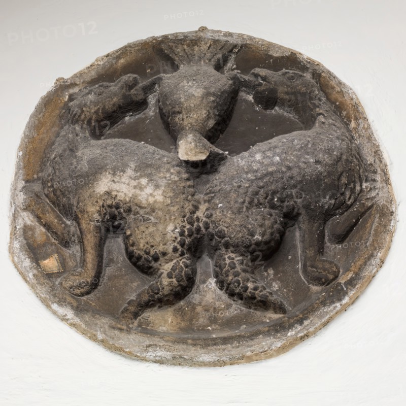 Roundel with Pair of Dragons, between 12th and 13th century. Creator: Unknown.