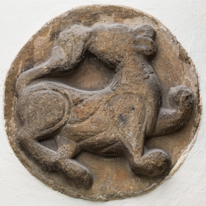 Roundel with Lion Passant, between 12th and 13th century. Creator: Unknown.