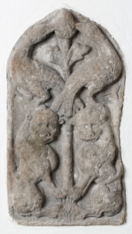 Relief Panel with Birds and Lions, between 12th and 13th century. Creator: Unknown.