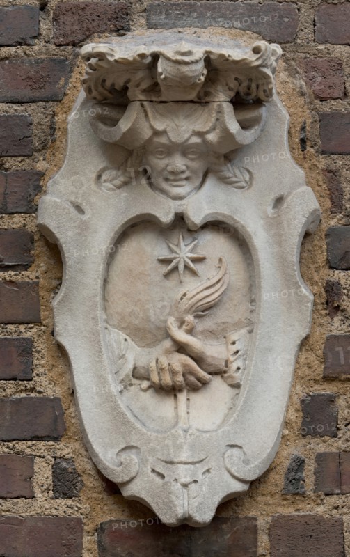 Coat of Arms of the Pasqui or possibly Bernardi Family, early 17th century. Creator: Unknown.