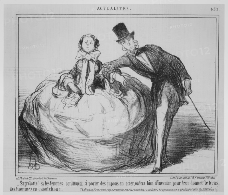 Jupons en acier, 1857.  Creator: Honore Daumier.