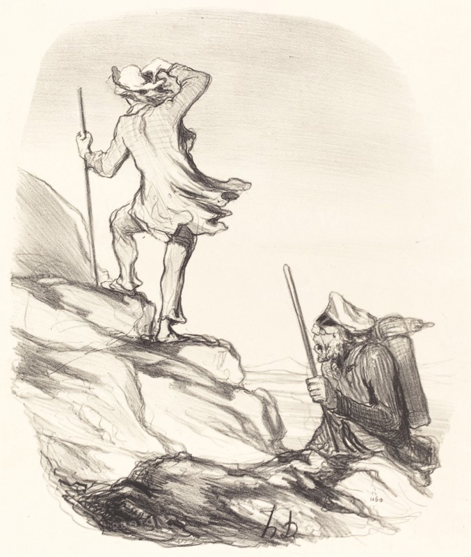Aperçois-tu un lieu civilisé..., 1849. Creator: Honore Daumier.