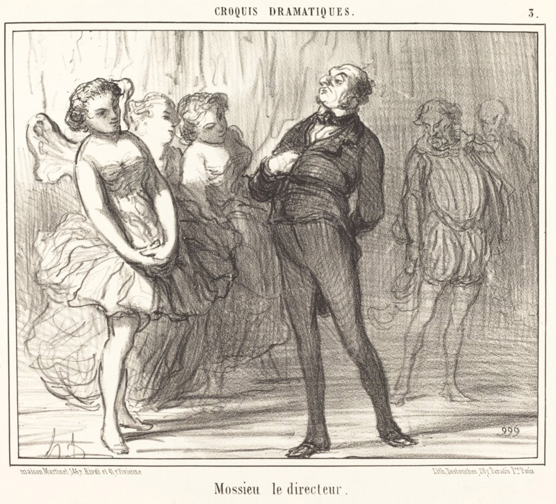 Mossieu le directeur, 1856. Creator: Honore Daumier.