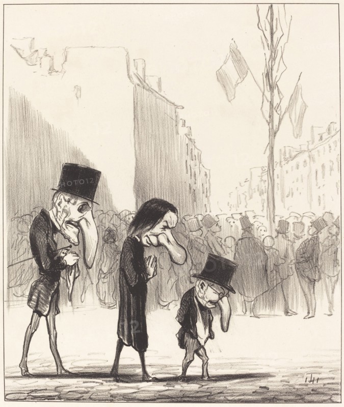 Les Trois petits saints, mid-late 19th century. Creator: Honore Daumier.