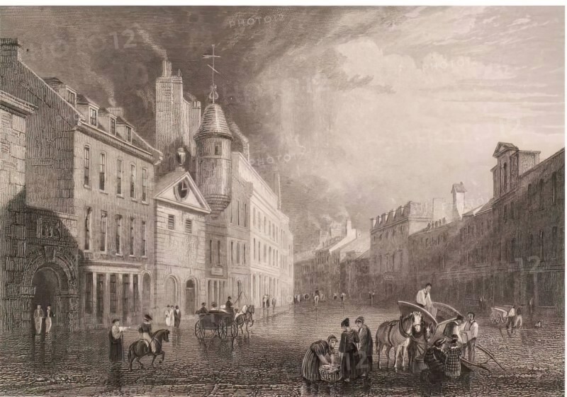 Broad Street, Aberdeen, 1833. Creator: William Purser.