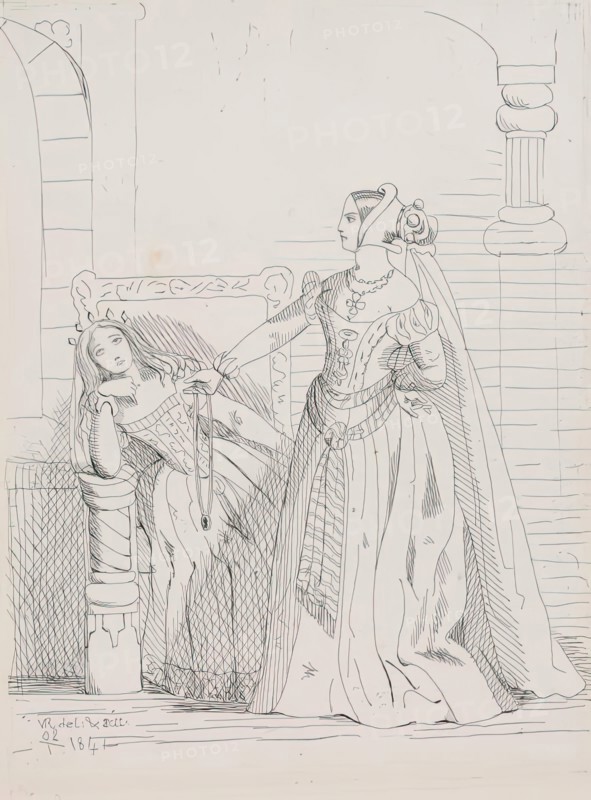 Leonore And Imperiale, (ASE 27), 1841. Creator: Queen Victoria.