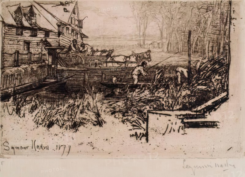 The Old Mill, c1864. Creator: Francis Seymour Haden.