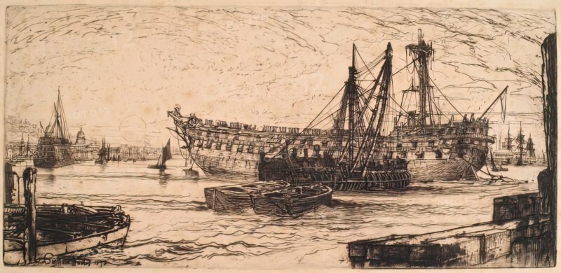 The Agamemnon, 1870. Creator: Francis Seymour Haden.