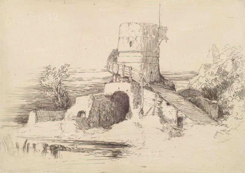 Border Tower, c1830s. Creator: William Dyce.