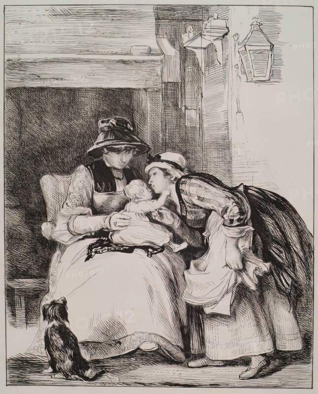 Kissing the Bairn, c1810s. Creator: David Wilkie.