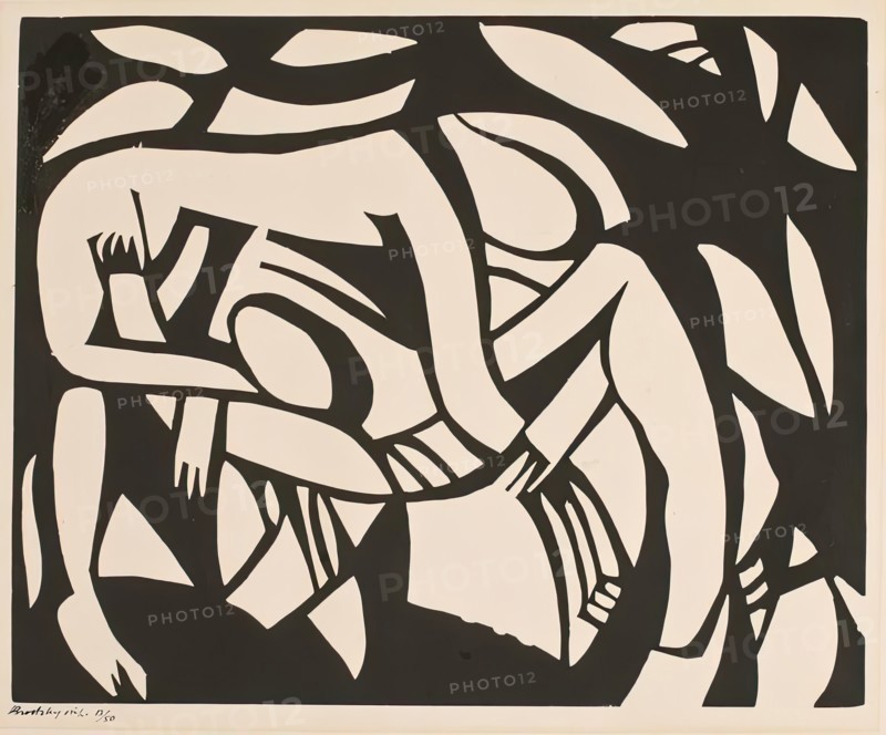 The Wrestlers. Creator: Henri Gaudier-Brzeska.