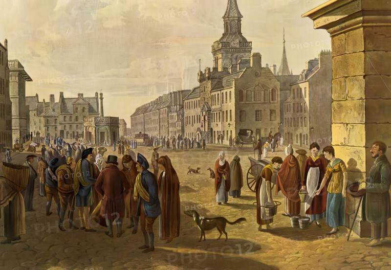 The Castlegate, Aberdeen, In 1800, 1800. Creator: Hugh Irvine.