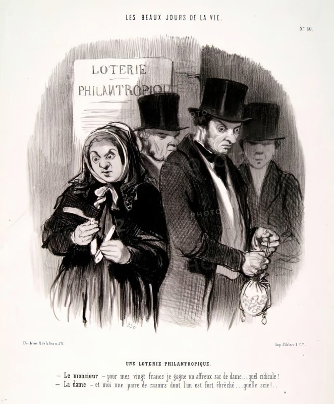 Une Loterie Philantropique, 1845.  Creator: Honore Daumier.