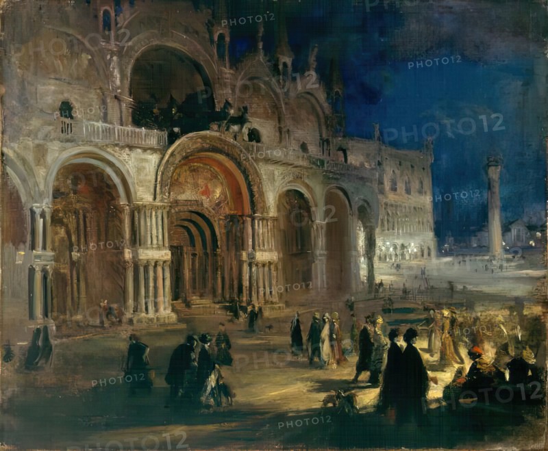 St Mark's By Moonlight, c1908-1912. Creator: Charles Hodge Mackie.