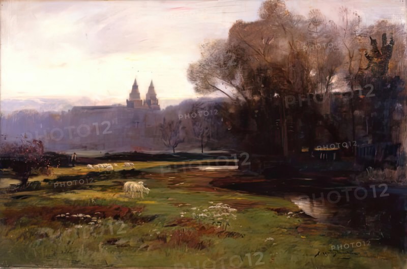 Old Aberdeen from the South-West, 1875-1899. Creator: James Coutts Michie.