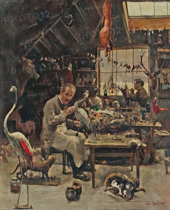 George Sim in his Workshop, Aberdeen, 1890. Creator: Rodolphe Christen.