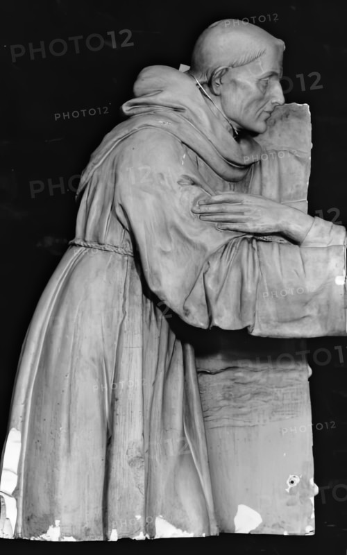 The Meeting of St Dominic and St Francis, 1475-1499. Creator: Andrea della Robbia.