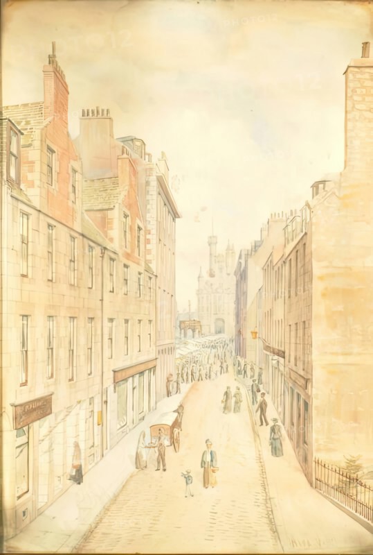 Shiprow And Castlegate Market, Aberdeen, c1900s. Creator: Alexander J Murray.