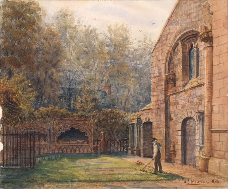 Bishop Dunbar's Tomb-St. Machar's Cathedral, 1896. Creator: Alexander J Murray.