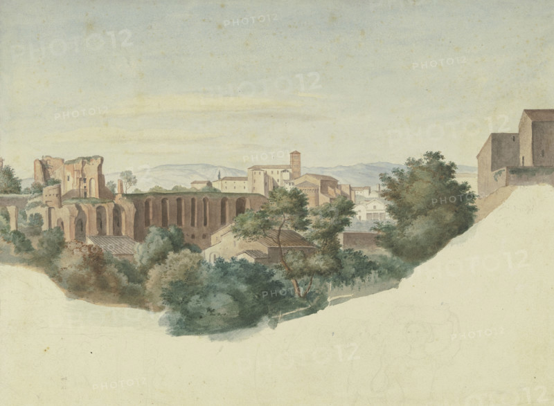 View of the Basilica of Saints John and Paul in Rome. Creator: Friedrich Olivier.