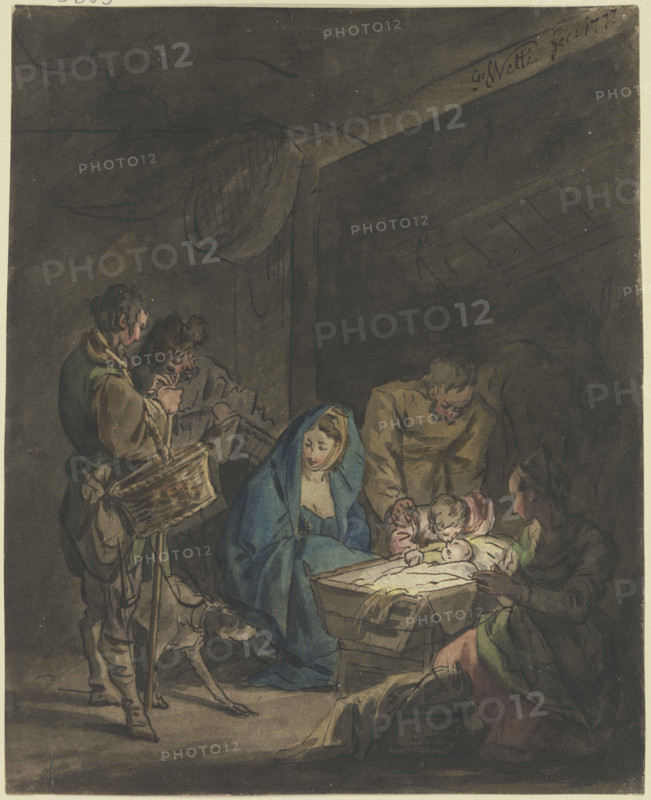 Adoration of the shepherds, 1777. Creator: Gottlieb Welte.