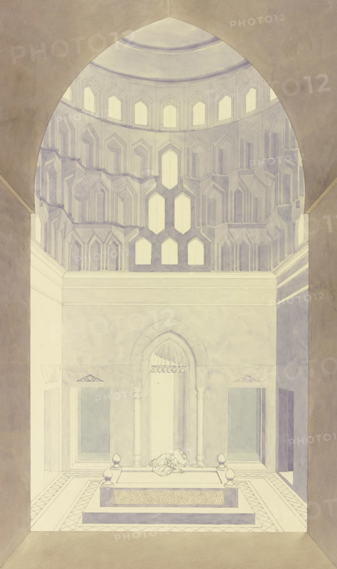 Tomb of Sultan Quaitbay in Cairo, 1830. Creator: Friedrich Maximilian Hessemer.