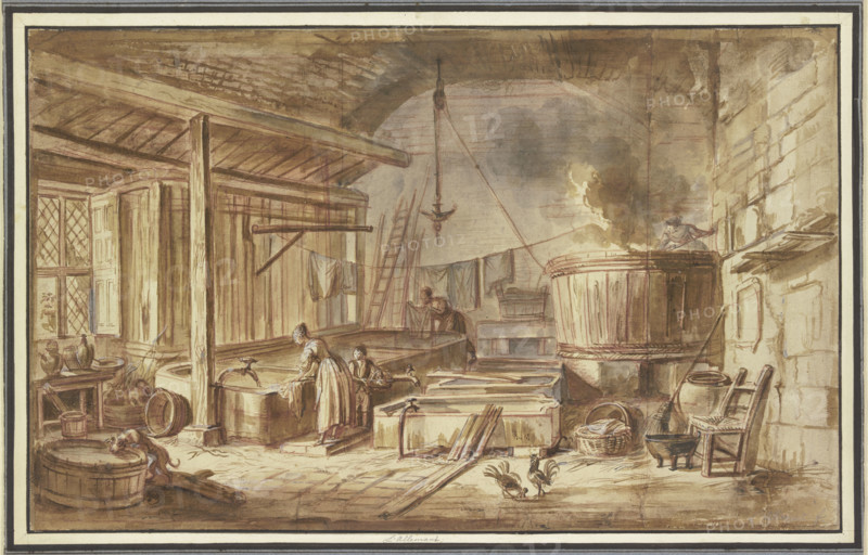 The interior of a laundry. Creator: Jean-Baptiste Lallemand.