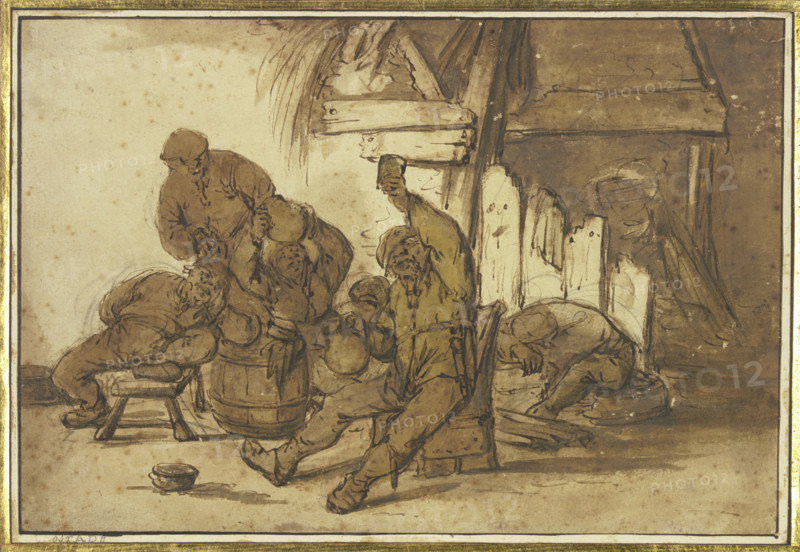 Bacchanal in the inn, before 1633-1635. Creator: Adriaen van Ostade.