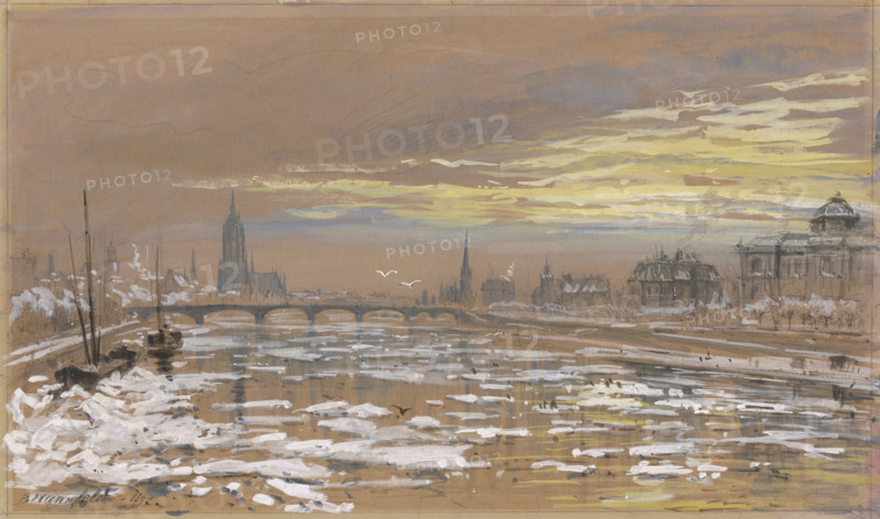 Frankfurt am Main in winter, 1897. Creator: Bernhard Mannfeld.