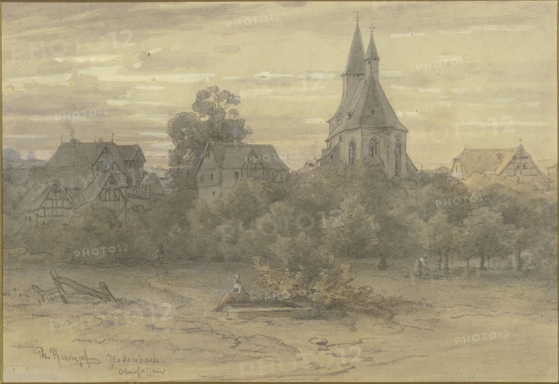 View of Gladenbach in Upper Hesse, c1840-1890s. Creator: Philipp Rumpf.
