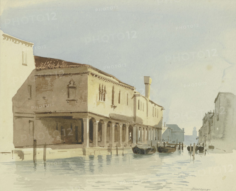 Channel section in Murano, 1851. Creator: Carl Theodor Reiffenstein.