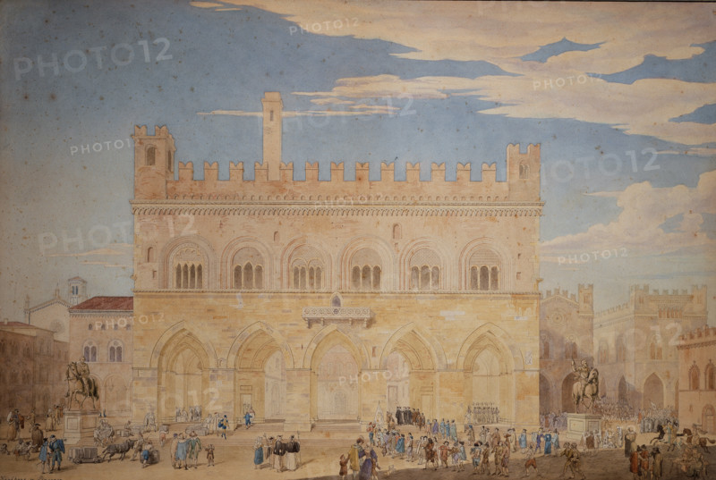 Department store in Piacenza, 1828. Creator: Friedrich Maximilian Hessemer.