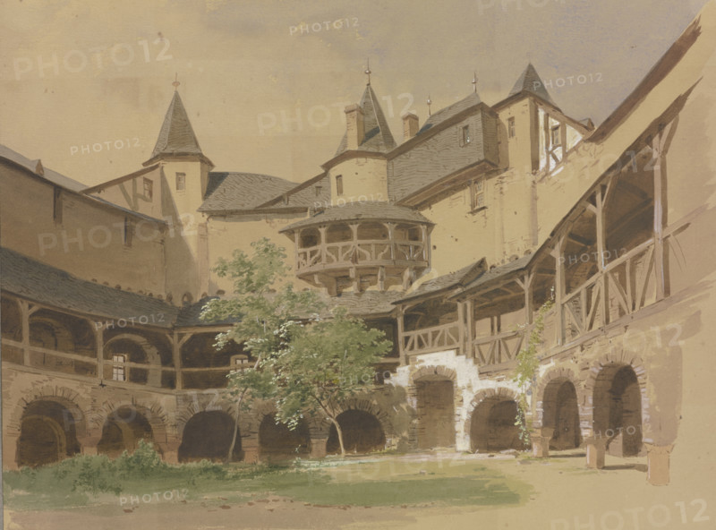 Pfalzgrafenstein Castle near Kaub, 1849. Creator: Carl Theodor Reiffenstein.
