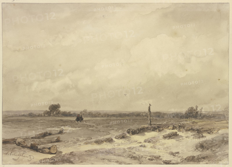 Flat landscape. Creator: Andreas Schelfhout.