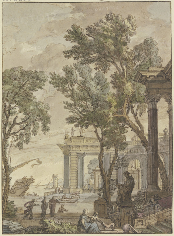 Antique seaport. Creator: Isaac de Moucheron.