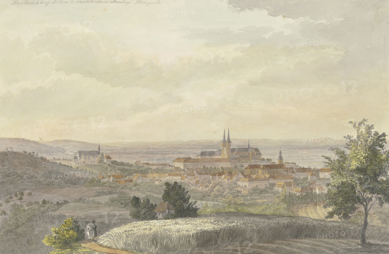 View of Bamberg from the south, mid-19th century. Creator: Johann Adam Klein.