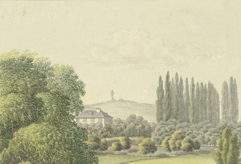 View of Ferdinand Fellner's family home in Frankfurt am Main, mid-19th century. Creator: Ferdinand Fellner.