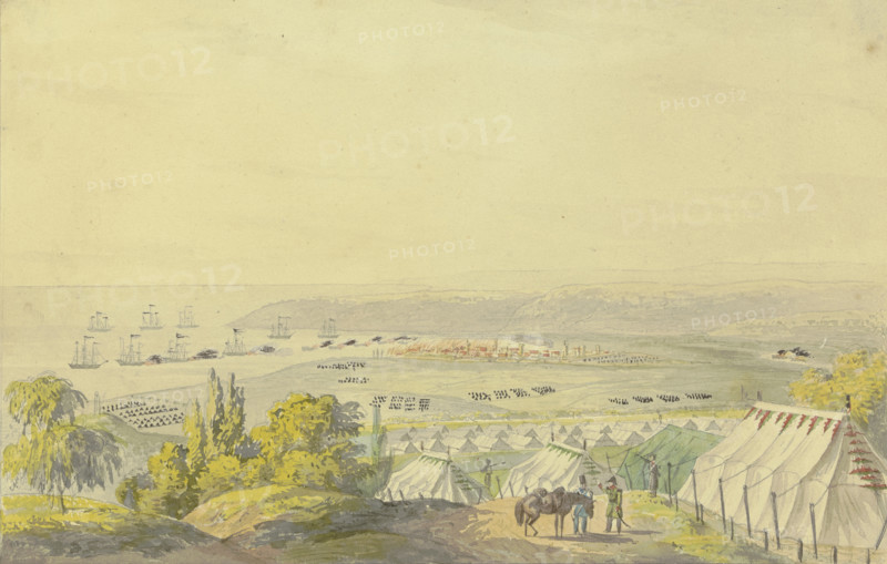 Encampment near the coast, 19th century. Creator: Unknown.