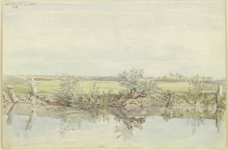 View of the Nied River near Rödelheim, 1830. Creator: Carl Morgenstern.